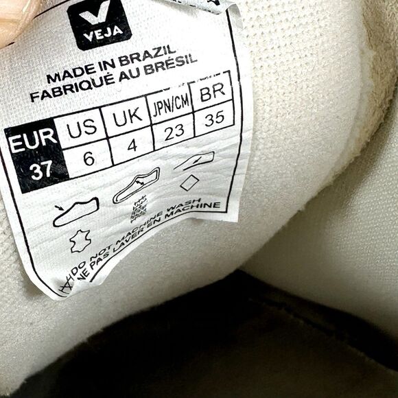 Veja Shoes Women’s Size 6 White Pink Peach  Sneakers Vegan Leather - Picture 13 of 16